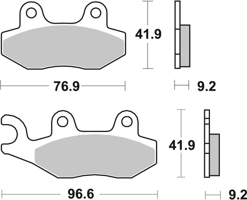 SBS Organic Front Brake Pads 163CT