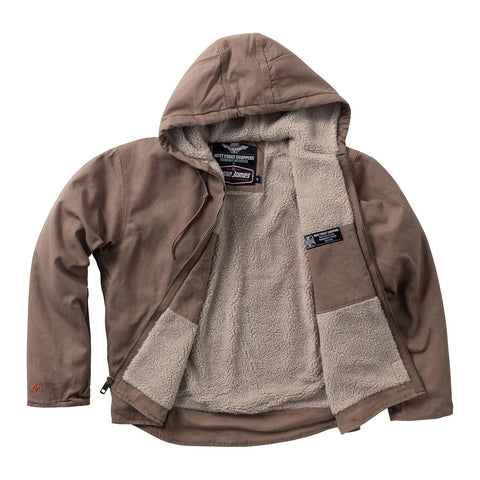 West Coast Choppers Sherpa Lined Work Jacket Frontier Brown