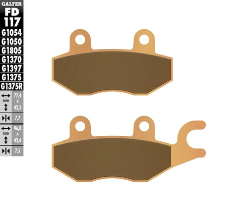 Galfer Sintered Metal Front & Rear Brake Pads FD117G1375