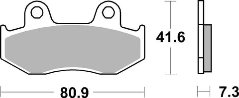 SBS Organic Front & Rear Brake Pads 104CT