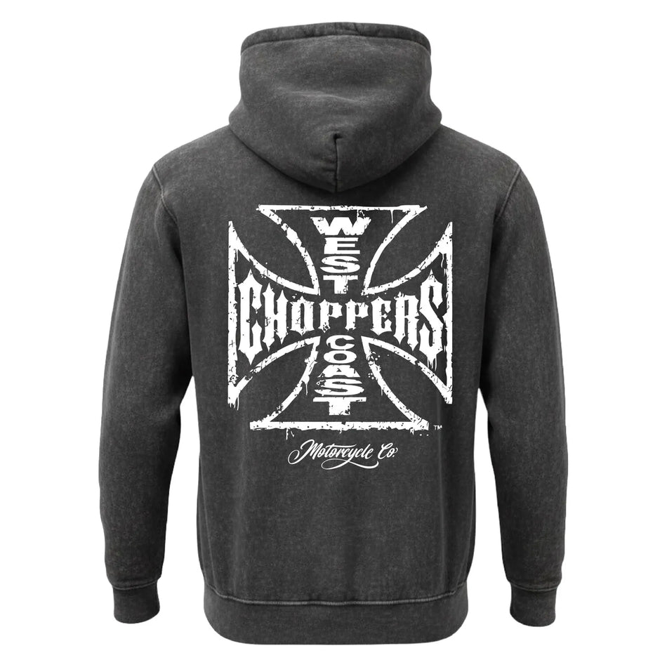 West Coast Choppers Vintage Washed Hoodie Vintage Black