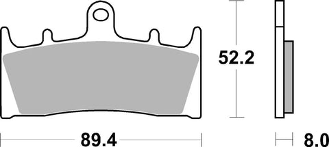 SBS Organic Front Brake Pads 686HF