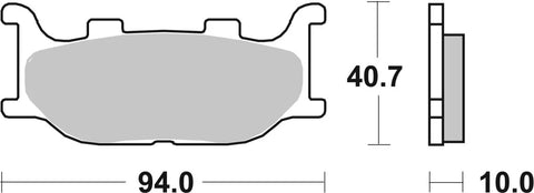 SBS Organic Front Brake Pads 128CT