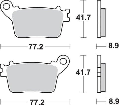 SBS Sintered Metal Rear Brake Pads 834LS