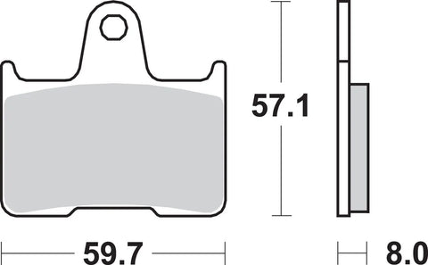SBS Sintered Metal Rear Brake Pads 715LS