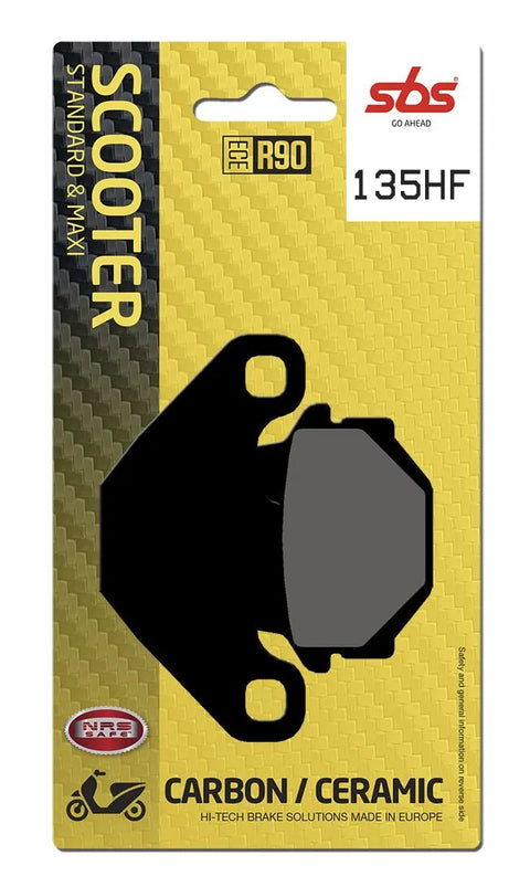 SBS Organic Front & Rear Brake Pads 135HF