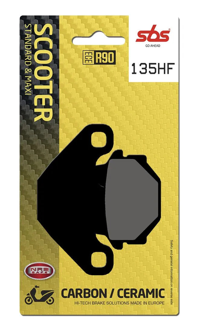 SBS Organic Front & Rear Brake Pads 135HF