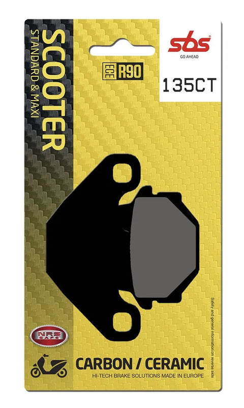 SBS Organic Front & Rear Brake Pads 135CT
