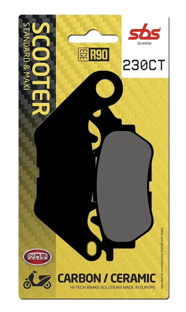 SBS Organic Rear Brake Pads Yamaha MW 300 ABS / YP 125 R ABS 230CT