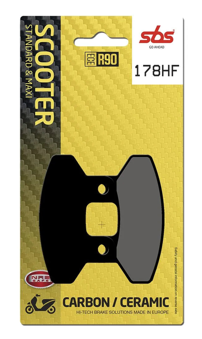 SBS Organic Front Brake Pads 178HF