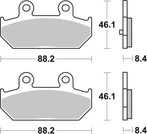 SBS Organic Rear Brake Pads 182CT