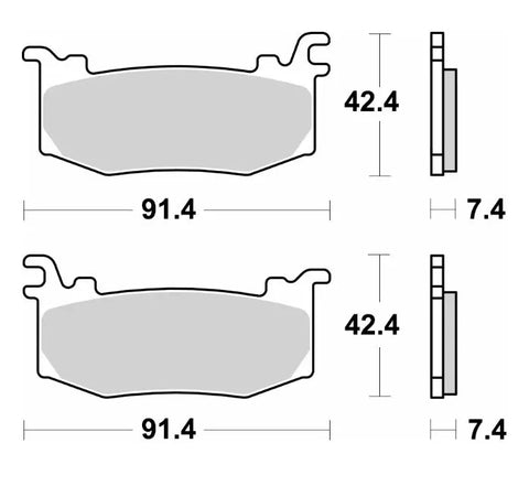 SBS Sintered Metal Front Brake Pads 1012DS-1
