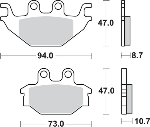 SBS Sintered Metal Front & Rear Brake Pads 810SI