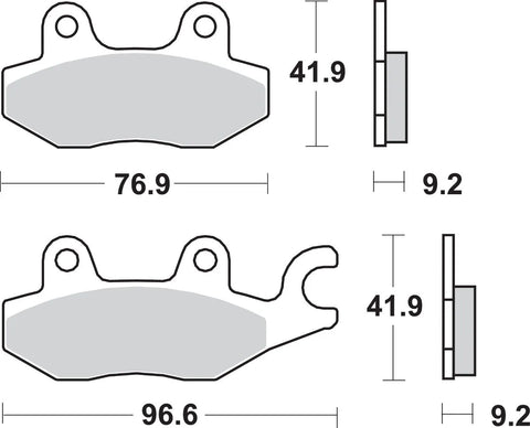 SBS Organic Front & Rear Brake Pads 688HF