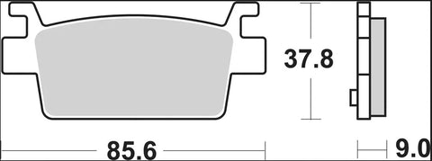 Brembo Ceramic Rear Brake Pads Kymco AK 550 I ABS 07121