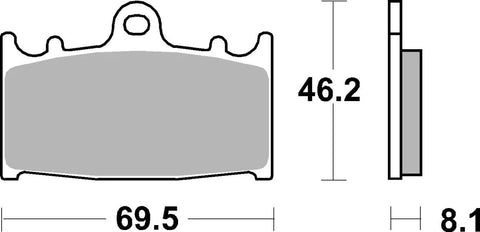 SBS Organic Front Brake Pads 631HF