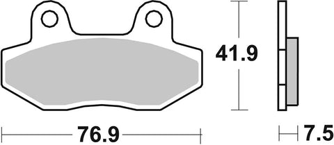 SBS Organic Front & Rear Brake Pads 814HF