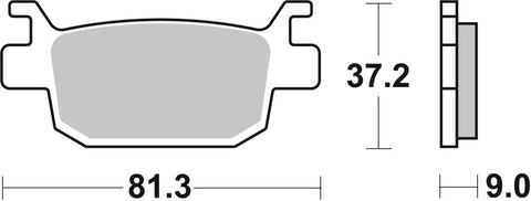 SBS Organic Rear Brake Pads 193HF