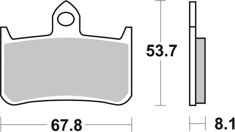 SBS Organic Front Brake Pads 622HF