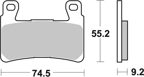 SBS Organic Front Brake Pads 860H.HF