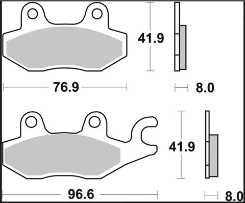 Brembo Sintered Metal Front & Rear Brake Pads 07YA22LA