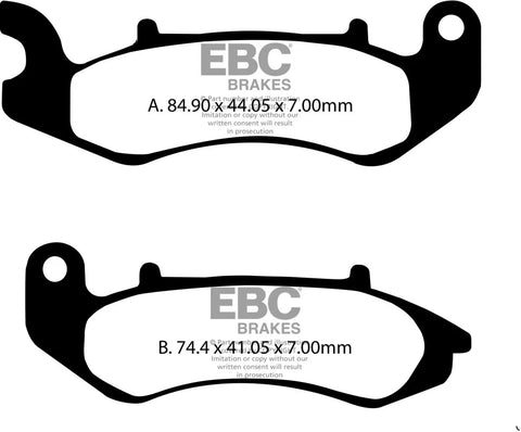 EBC Organic Front Brake Pads Generic (KSR Moto) Sirion 125 CBS SFA707