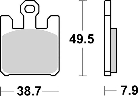 SBS Sintered Metal Front Brake Pads 788RST
