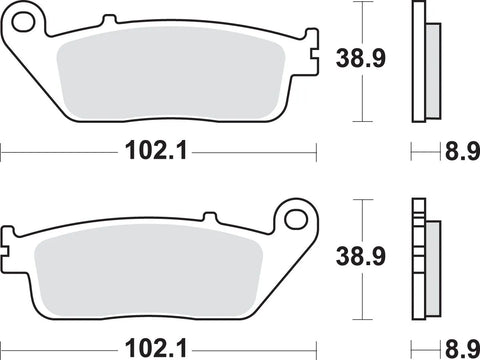 SBS Sintered Metal Rear Brake Pads 184MS