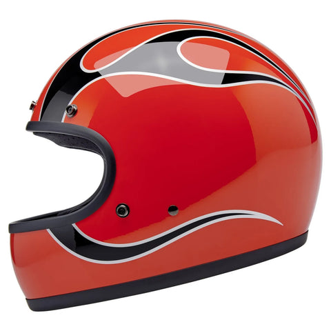 Biltwell Gringo Helmet Comp Orange Flames