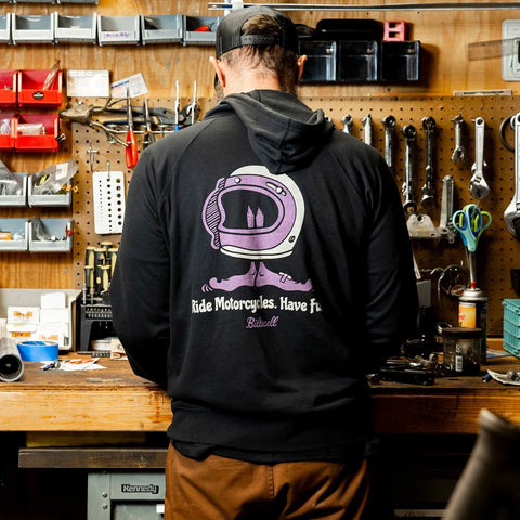 Biltwell Shorty Zip Hoodie Black