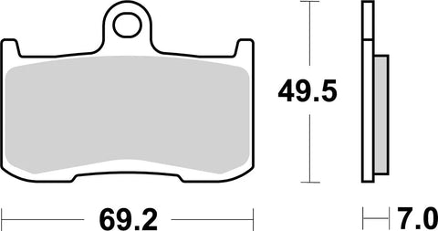 SBS Organic Front Brake Pads 782H.HF