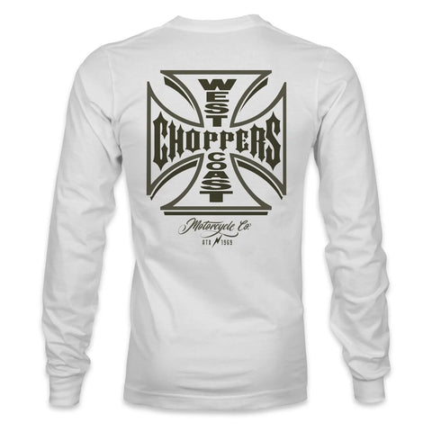 West Coast Choppers Gangscript Long Sleeve T-Shirt White
