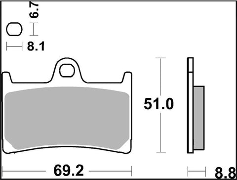 Brembo Sintered Metal Front & Rear Brake Pads 07077XS
