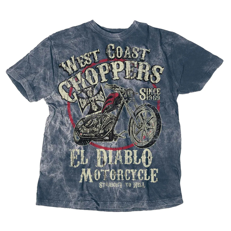 West Coast Choppers El Diablo T-Shirt Vintage Blue