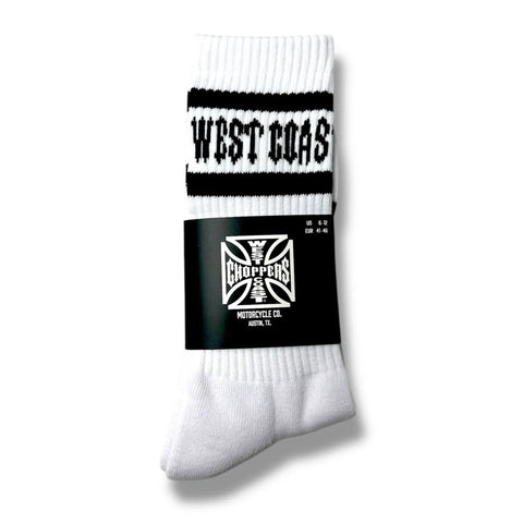 West Coast Choppers OG Crew Socks White