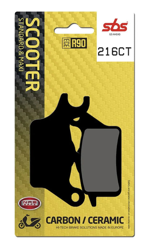 SBS Organic Front Brake Pads Honda AFS 110 / C 125 ABS 216CT