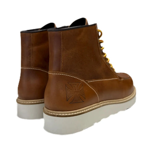 West Coast Choppers Rigid Boots Cognac