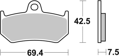 SBS Sintered Metal Rear Brake Pads 763LS