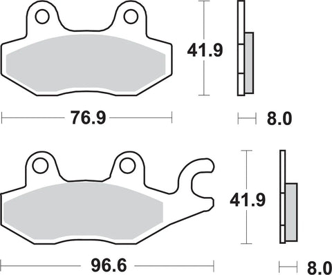 SBS Sintered Metal Front & Rear Brake Pads 638HS