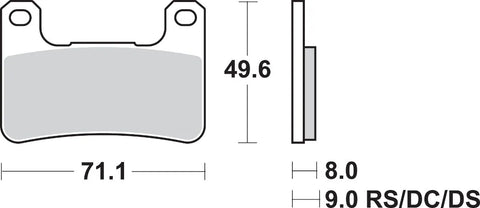 SBS Sintered Metal Front Brake Pads 806DC