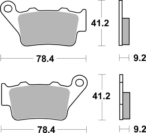 SBS Organic Rear Brake Pads 175CT