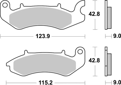 SBS Organic Front Brake Pads 968HF