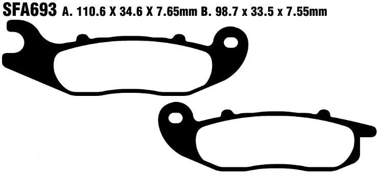 EBC Organic Front Brake Pads SFAC693