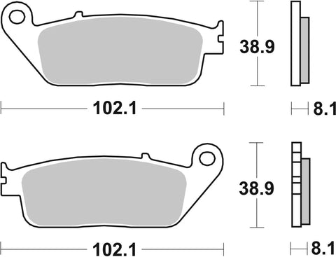 SBS Organic Front & Rear Brake Pads 183HF