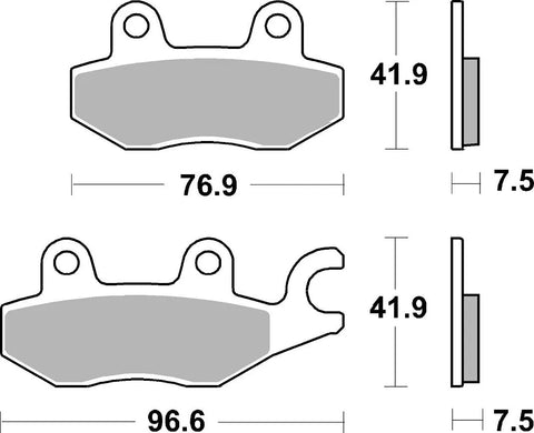 SBS Sintered Metal Front Brake Pads Kawasaki EX 400 ABS / EX 400 955DS-2