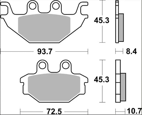 Brembo Sintered Metal Rear Brake Pads Indian Scout 69 ABS / Scout 60 ABS 07GR81SP