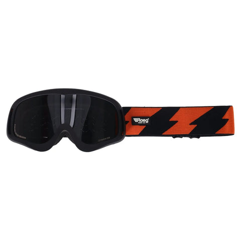ROEG Peruna Bolts Goggle Black and Orange/Black Strap