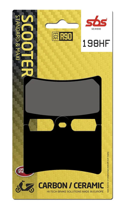 SBS Organic Front Brake Pads 198HF