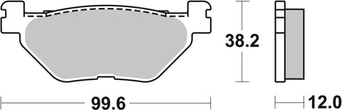 SBS Sintered Metal Rear Brake Pads 169MS