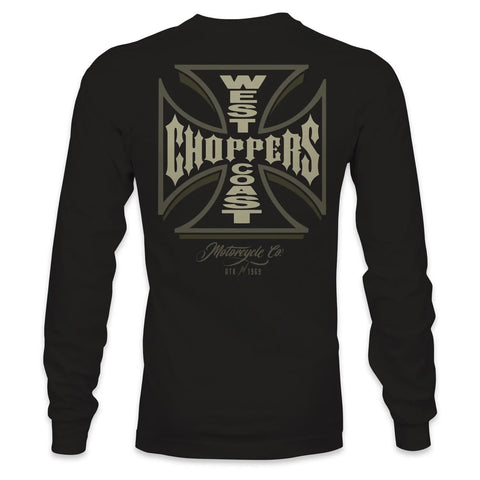 West Coast Choppers Gangscript Long Sleeve T-Shirt Black